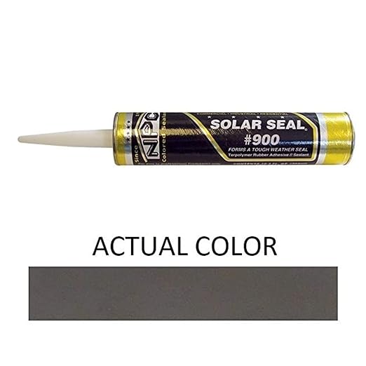NPC #900 Solar Seal 3 Pack - for Metal Roofing Flashing/Panels, Vinyl/Fiber Cement Siding, Fiberglass, Cedar, Brick & Masonry, Sky Lights, Sun Rooms, Truck RV Trailers, Flashing (3, Burnished Slate)