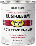 Rust-Oleum 7792502 Stops Rust Brush On Paint, Quart, Gloss White, (Pack of 1)