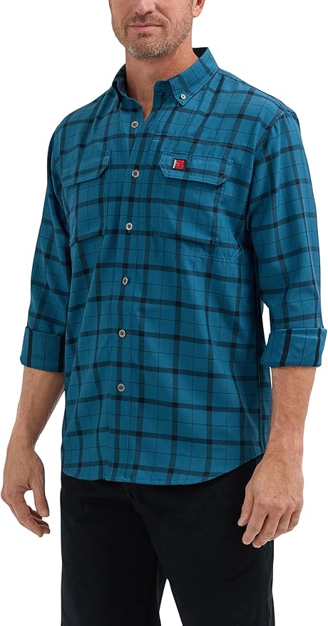 Wrangler Riggs Workwear Men's FR Flame Resistant Two Pocket Work Shirt