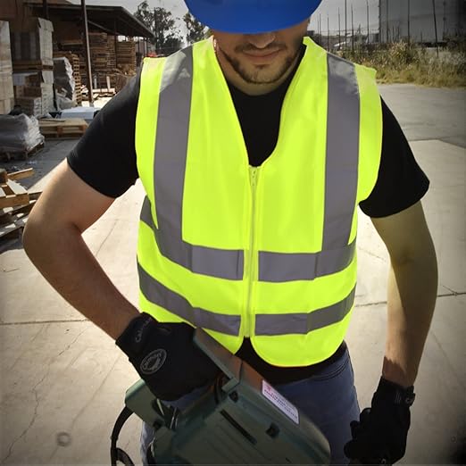 Neiko High Visibility Safety Vest ANSI Class 2, No Pocket, Neon Yellow, 3X-Large (3XL)