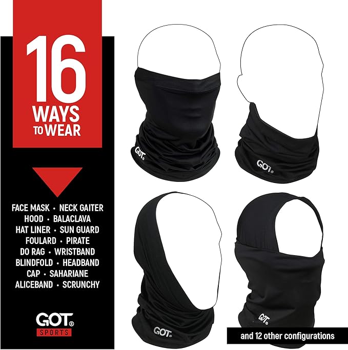 GOT Sports UPF 50+ Fishing Neck Gaiter - UV Face Mask Sun Protection for Men & Women - Camo SPF Face Cover Gator