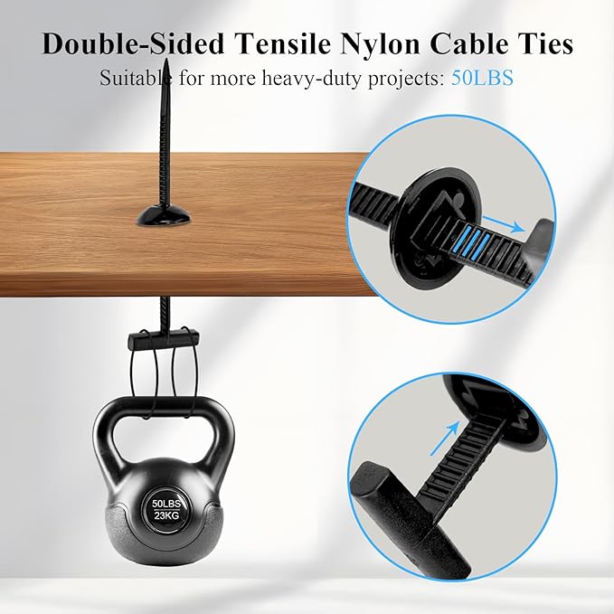 150PCS Upgraded Nylon Universal Cable Tie Buckle,Self-Locking Multifunctional Zipper Clips, Zip Ties Heavy Duty with UV Resistance for Car Bumper Fender Repair, Home, Garden, and Outdoor Organization