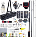 Goture Spinning Fishing Rod & Reel Combo with Carrier Bag,6.6-9FT,Spin Reels, Lures Kit, Pliers, Braided Line, Fish Gripper, Carbon Fiber Freshwater Fishing Rod Full Kit for Starter