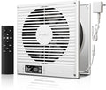 8" Room to Room Ventilation Fan with Remote, Quiet Reversible Through the Wall Air Transfer Fan, 10-Speed Smart Exhaust Vent, Temperature Control, ETL Certified for Bedroom, Kitchen, Laundry