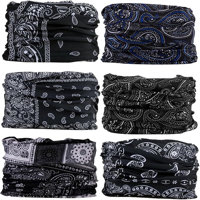 Neck Gaiter Face Cover Bandana Mask Scarf, Breathable Sun& Dust-proof for Cycling Running Fishing Hiking