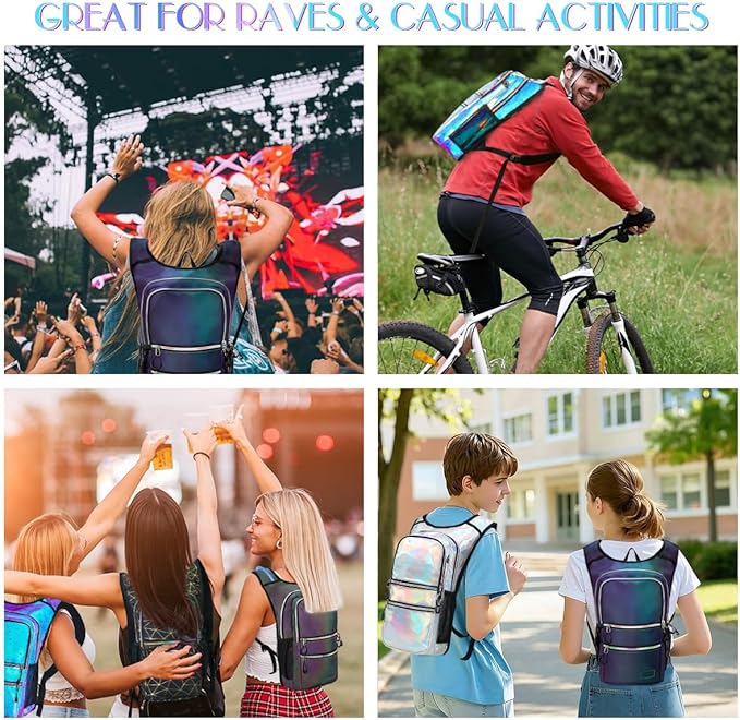 Hydration Pack, Water Backpack with 3L Hydration Bladder Lightweight Insulation, Festival Essential, Rave Hydration Backpack, Hydropack Backpack for Rave, Hiking, Biking, Festival Gear