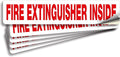 iSYFIX Fire Extinguisher Inside Signs Stickers for Vehicles – 5 Pack 12x2.5 Inch – Self-Adhesive Vinyl Decals, Laminated for UV, Weather, Scratch, Fade Resistance, for Cars, Trailers, Rv's and Trucks