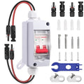 Wayona Solar Panel Disconnect Switch Back-Mounted DC 500V Circuit Breaker Box 32Amp IP65 Waterproof Miniature Circuit Breaker Solar PV Disconnect Switch Box Outdoor