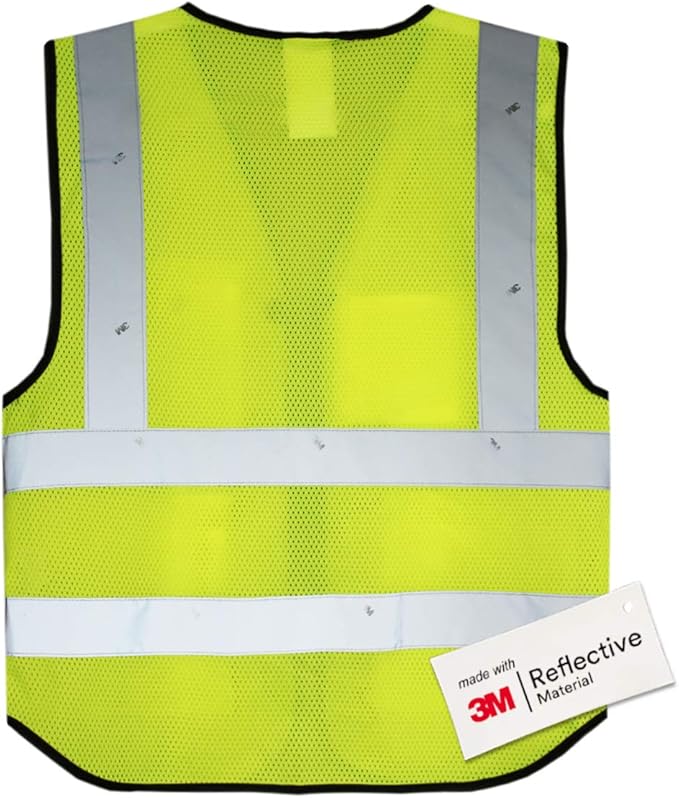 Salzmann Mesh Multi-Pocket Working Vest - Reflective Vest - Made with 3M Reflective Material