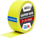 Gaffer Power Fluorescent Yellow Gaffer Tape 2 Inch x 30 Yards – High Visibility, Non-Reflective, Professional Grade Cloth Tape for Stage, Marking & Cable Management – Made in USA