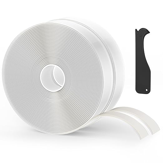 Butyl Tape White 1.6" x 30 Ft None Hardening Premium Butyl Caulk Tape for RV Window Glazing Roofing Leak Opening Pipe Plumbing Fixture EPDM Roof Patching(2 Pack)