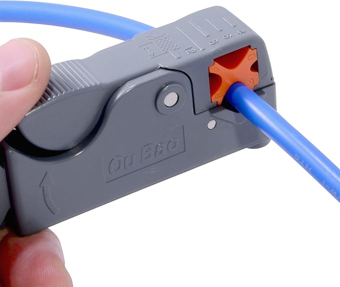 JacobsParts Universal Coaxial Cable Stripping Rotary Hand Tool for RG58, RG59, RG6, RG62, CAT5, and More