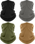 4 Pack Neck Gaiter, Cooling Breathable Face Mask UV Protection Scarf Hiking Bandana for Men/Women