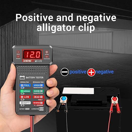 ANENG Digital Multimeter with Car Battery Tester,12V Digital Automotive Batteries Tester,Measures Voltage,Current,Resistance,Continuity,Diodes,Voltage Indicator for Truck Motorcycle Electrical Tools