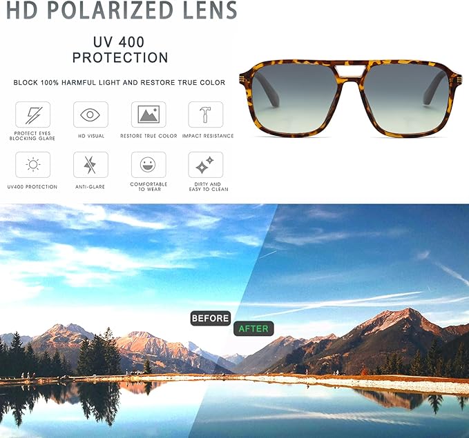 Large Night Vision Glasses for Driving Women Men - Anti Glare Night Driving Glasses