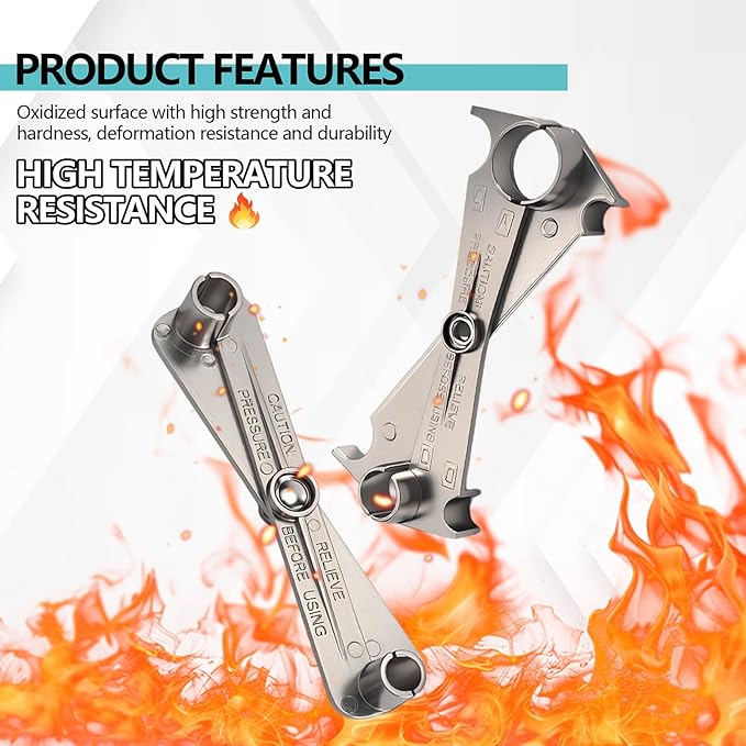 2PCS Scissor Fuel Line Disconnect Tool, Fuel Filter Removal Tool for 3/4" 5/8" 1/2" 3/8" 5/16", Multi-Purpose Wrench for Fuel, Heater & A/C Line Service, Compatible with GM Ford Mazda