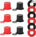 Battery Terminal Covers 6PCS Car Battery Top Post Cap with Shim Vehicle Battery Terminal Insulator Protector for Automotive, RV and Boat
