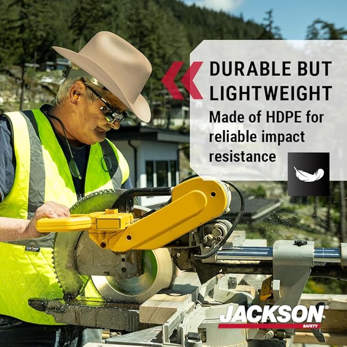 Jackson Safety Cowboy Hard Hat - Non-Vented, Full Brim, 4-Point Ratchet Suspension Safety Helmet for Men & Women - ANSI Z89.1 Class E & OSHA Compliant - Made in USA