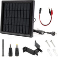 6V 4.5W High Efficiency Solar Panels Outdoor Waterproof IP65, Wall mounted Kit and Alligator Clip DC 5.5*2.1 interface Suitable for Deer Feeder, Tracking Cameras Fish Feeders, 6V Rechargeable Battery