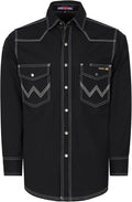 BOCOMAL FR Welding Shirts Heavyweight Stretch Canvas Snaps Down Reinforced Stitching Western Style Fire Resistant Jackets
