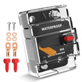 60 Amp Circuit Breaker with Manual Reset Switch, Waterproof DC 12V-48V Inline Fuse Replacement for Trolling Motor, Boat, Marine, RV, ATV, Solar, Car Audio Systems