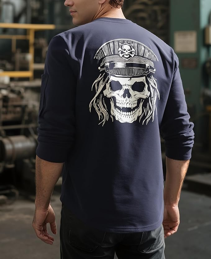 KONRECO FR Shirts for Men Crewneck 6oz Jersey Lightweight Flame Resistant Work T Shirt NFPA2112 CAT2