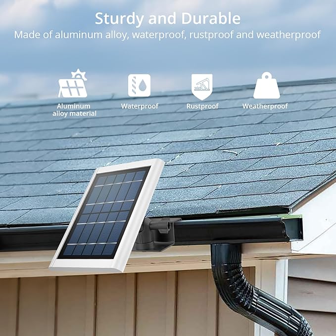 Anbte Universal Solar Panel Gutter Mount, Aluminum Gutter Mount for Solar Panel, Cams and More with Standard 1/4"-20 Screws, Outdoor Mounting Accessories, Black