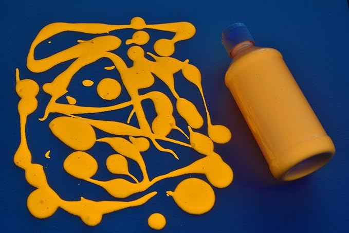 DirectGlow 8oz UV Blacklight Reactive Fluorescent Acrylic Paints (Sunburst Orange)