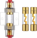 4-8 Gauge AWG Inline 30 Amp Fuse Holder with 30A AGU Fuses for Car Audio Alarm Amplifier Subwoofer in-line Fuse Holders (30Amp)