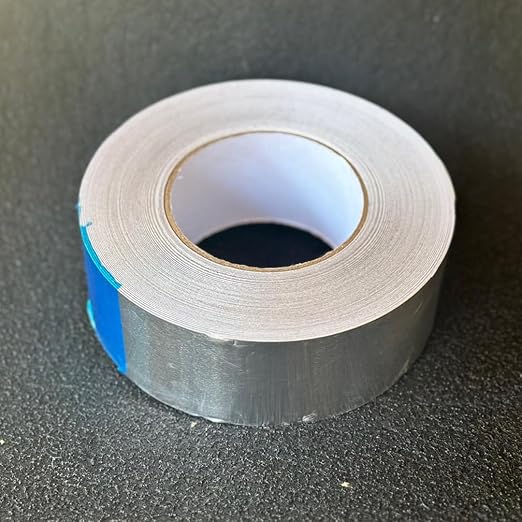 BlueTex InsulationㅤHVAC Aluminum Foil Tape 2 inch x 75 Yards (225 feet) 4 mil, Heavy-Duty Silver Duct Tape Metallic, High/Low Temperatures Aluminum Tape for Ductwork, Insulation & Vapor Barrier Seams