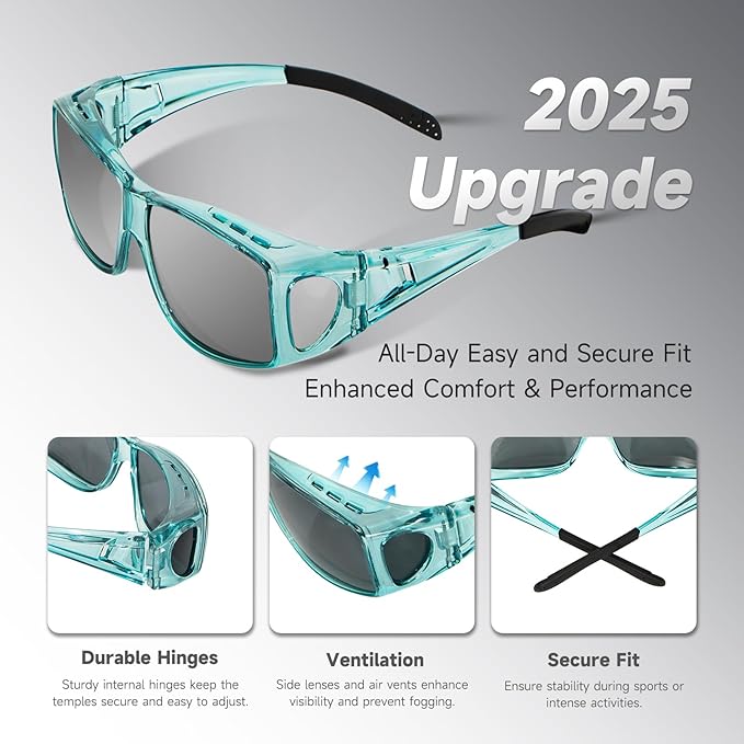 Night Driving Glasses Night Vision Glasses Fit Over Glasses Polarized Anti-Glare UV400 Gift for Men Women