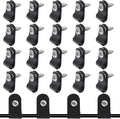 100 Pcs 1/8 Inch Black Nylon Screw Mounting R-type Cable Clip Wire Clamp, 3.3mm Cable Clip Wire Clamp for Wire Management, Stainless Steel Screws Included