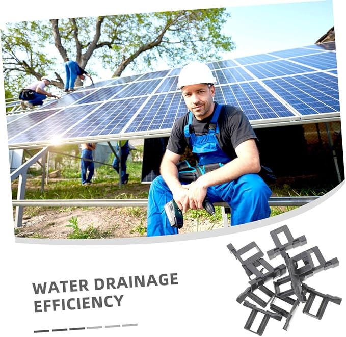 BESPORTBLE 12pcs Photovoltaic Panel Water Guide Clips Drainage for Easy Outdoor Cleaning and Maintenance Durable Design Versatile Use for Solar Panels
