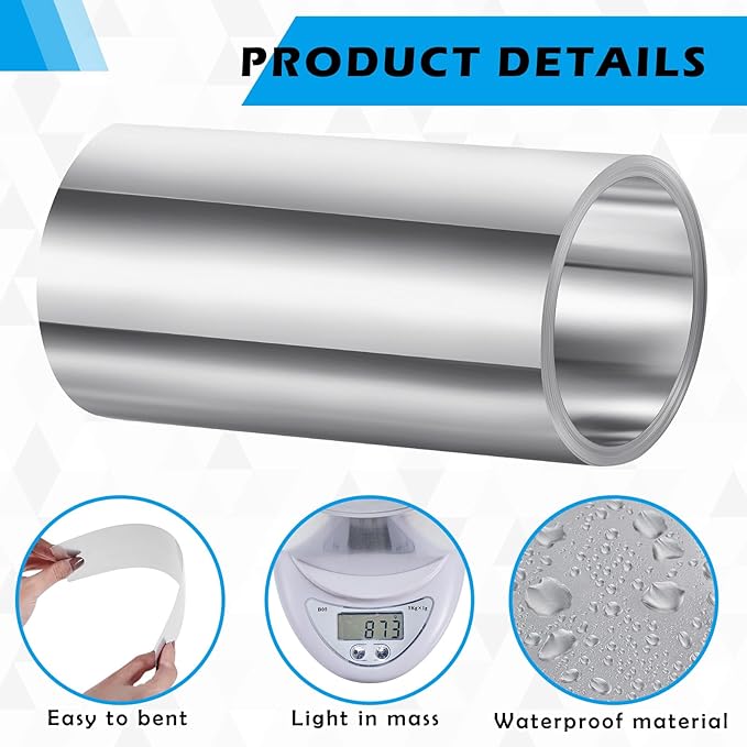 Zonon Aluminum Flashing Roll 14'' x 20' Roof Flashing 0.25 mm Thickness Weatherproofing Waterproof Metal Roofing Panels for Sealing Windows Doors Siding Roofing Stains Moss and Mildew Prevention