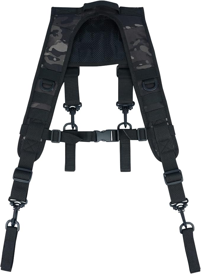 MELOTOUGH Tactical Outdoor H-Harness Duty Belt Suspenders (Battle Belt not Included)