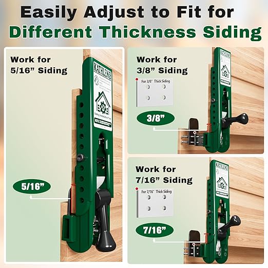 Pro Siding Installation Tools, Siding Gauge Tools, Adjustable Reveal, Heavy-Duty Polycarbonate Build with Non-Slip Pads, Fits 5/16", 3/8", 7/16" Boards – 2 Pack