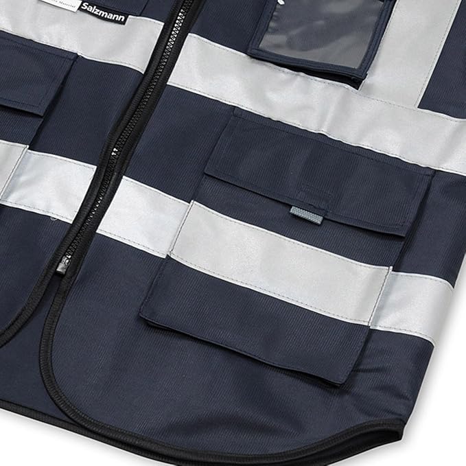 Salzmann Multi-Pocket Working Vest - Reflective Vest - Made with 3M Reflective Material