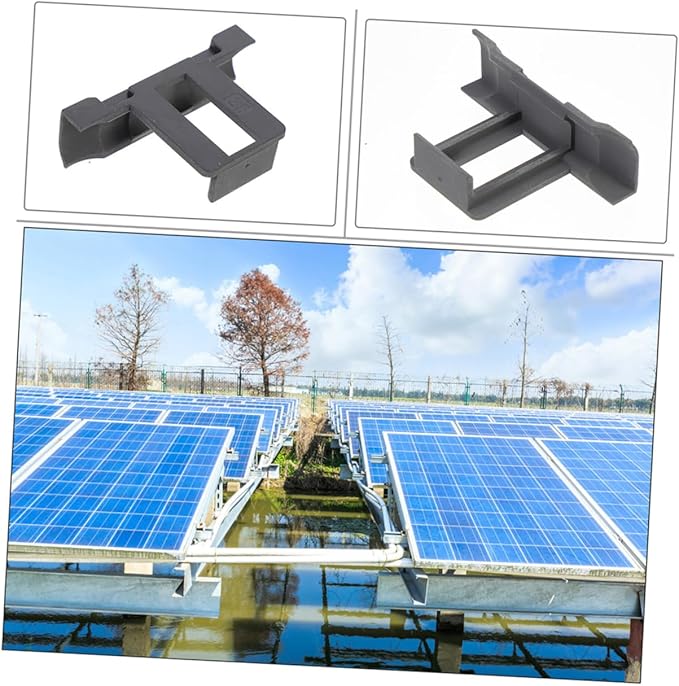 12pcs Solar Panel Drainage Clips Guide and Mud Removal Clamp for Efficient Stagnant Water Removal and Quick Module Maintenance