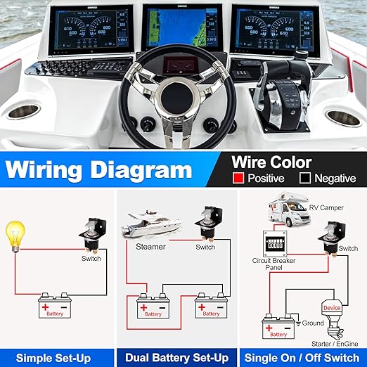 Spurtar Battery Disconnect Switch 12V 24V 36V with Lock-Out Plate 500A High Current Battery Kill Switch Power Cut Off Shut Off Isolator for Car Truck Winch RV Boat Backhoe Tractor Motorhome Hot Rods