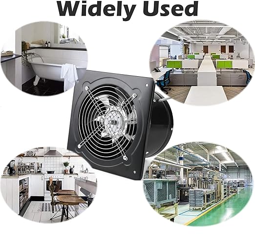 Nalle 6 inch Exhaust Fan 40W 294 CFM Through Wall Extractor Exhaust Ventilation Fan 110V Exhaust Smoke Fan Ventilation for Kitchen, Bathroom,laundry room,Toilets, Garage, Shopping Mall and Office