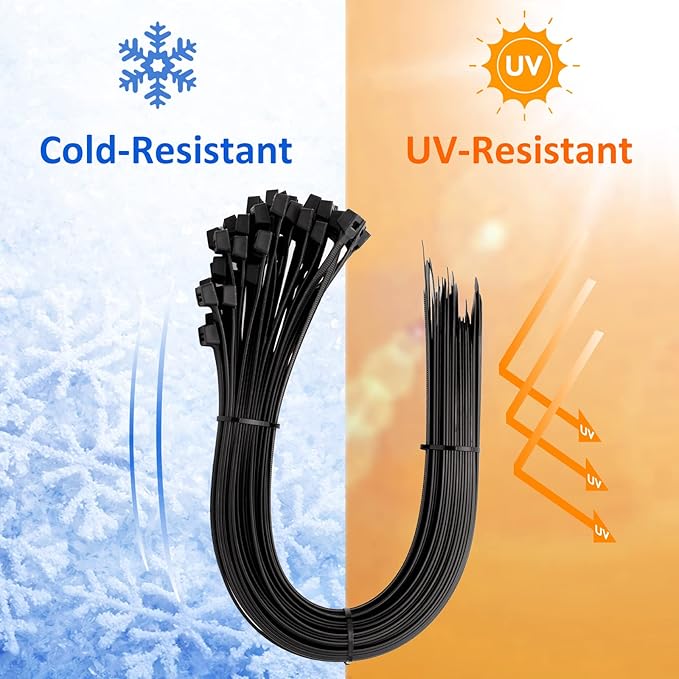 Large Zip Ties 18 inch, 50 Pack, Long Zip Ties Heavy Duty with 220 lb Tensile Strength, Big Cable Ties, Black, ANOSON
