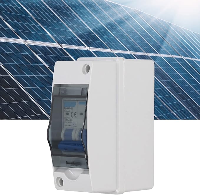32A PV DC Disconnect Switch 1000V Solar Load Switching Air Switch Miniature Circuit Breaker with IP65 Distribution Box for Solar PV Power System