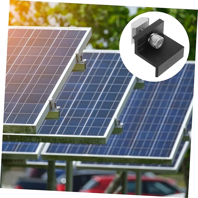 YARNOW 4pcs Solar Panel Mounting Brackets Solar Panel Ground Mount Bracket for Installation