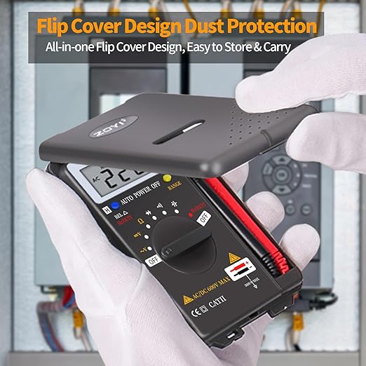 ZOYI 921 Digital Multimeter Card Tester with Auto-ranging 4000 Count, AC/DC Voltage, Frequency, Resistance, and Continuity for Beginners