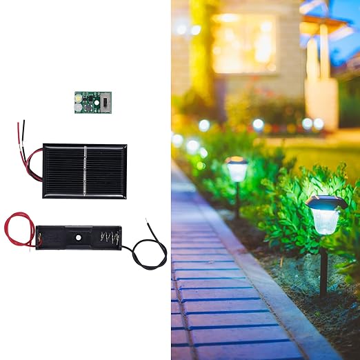 Solar Light Control Panel Kit 1.2V Solar Light Control Board Charging PCB Solar Lawn Lamp Control Board Set with Instruction Manual