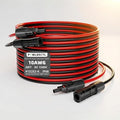 Solar Panel Extension Cable 10 AWG 20Ft 6mm² Wire Gauge Certified PV Cable,100% Tinned Copper with Male and Female Waterproof mc4 Connectors,for RV, Home Boat Photovoltaic Systems