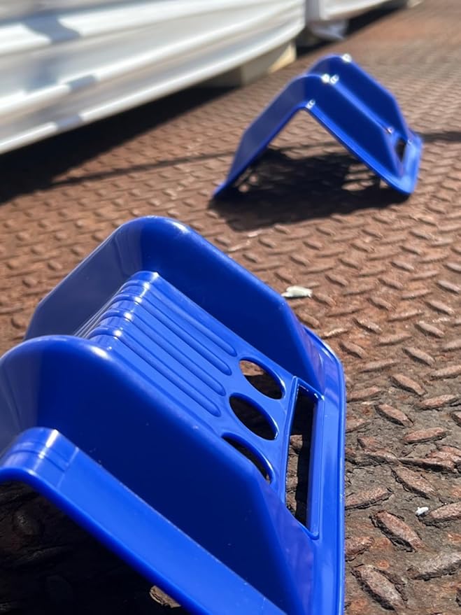JUCHEN Flatbed Edge Protector, Edge Corner Tie Down Protector, Flatbed Accessories Plastic Protector, Protects Cargo Edges from Wear and Tear, High-Density Polyethylene, Blue, 10 Packs