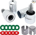 Battery Terminal Cleaner Kit, 2pcs Battery Terminal Brush, 2pcs Lead Shims, 10pcs Anti-Corrosion Fiber Washers, for Car Marine Boat RV