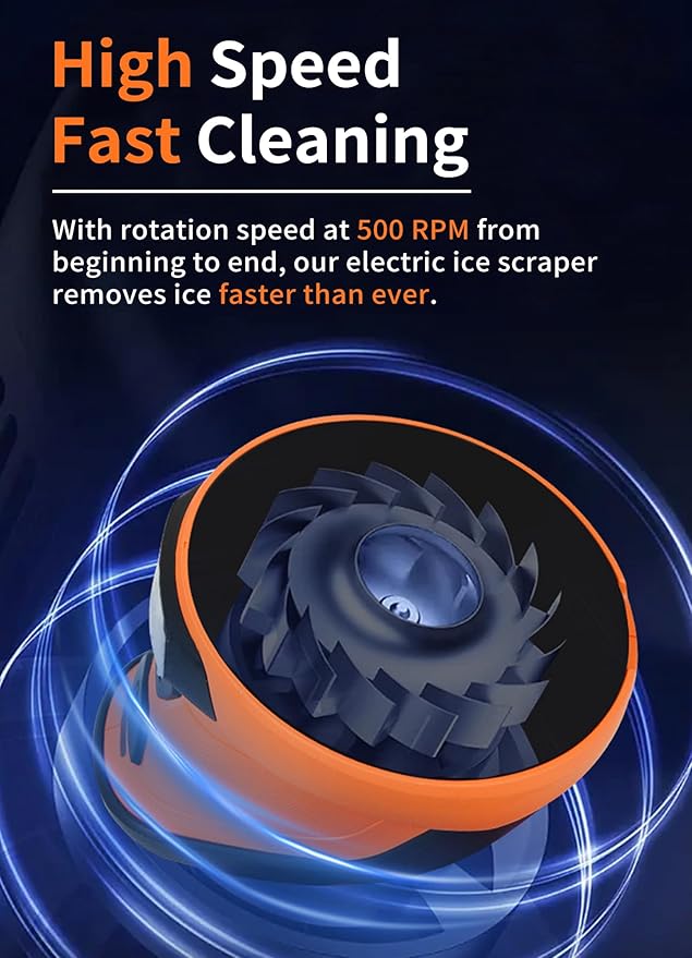 Electric Ice Scraper, Ice Scrapers for Car Windshield, Ice Removal Tool for Car in Winter, Handheld Snow Scraper for Car, Cordless Snow Remover, Portable De-ice Tool