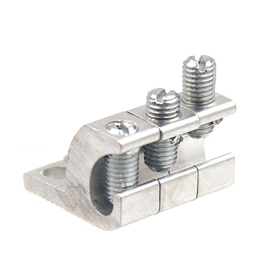 ISPINNER 6pcs Aluminum Lay-in Lug, AWG 14-4 Copper Conductor Lay-in Connector for Grounding and Bonding